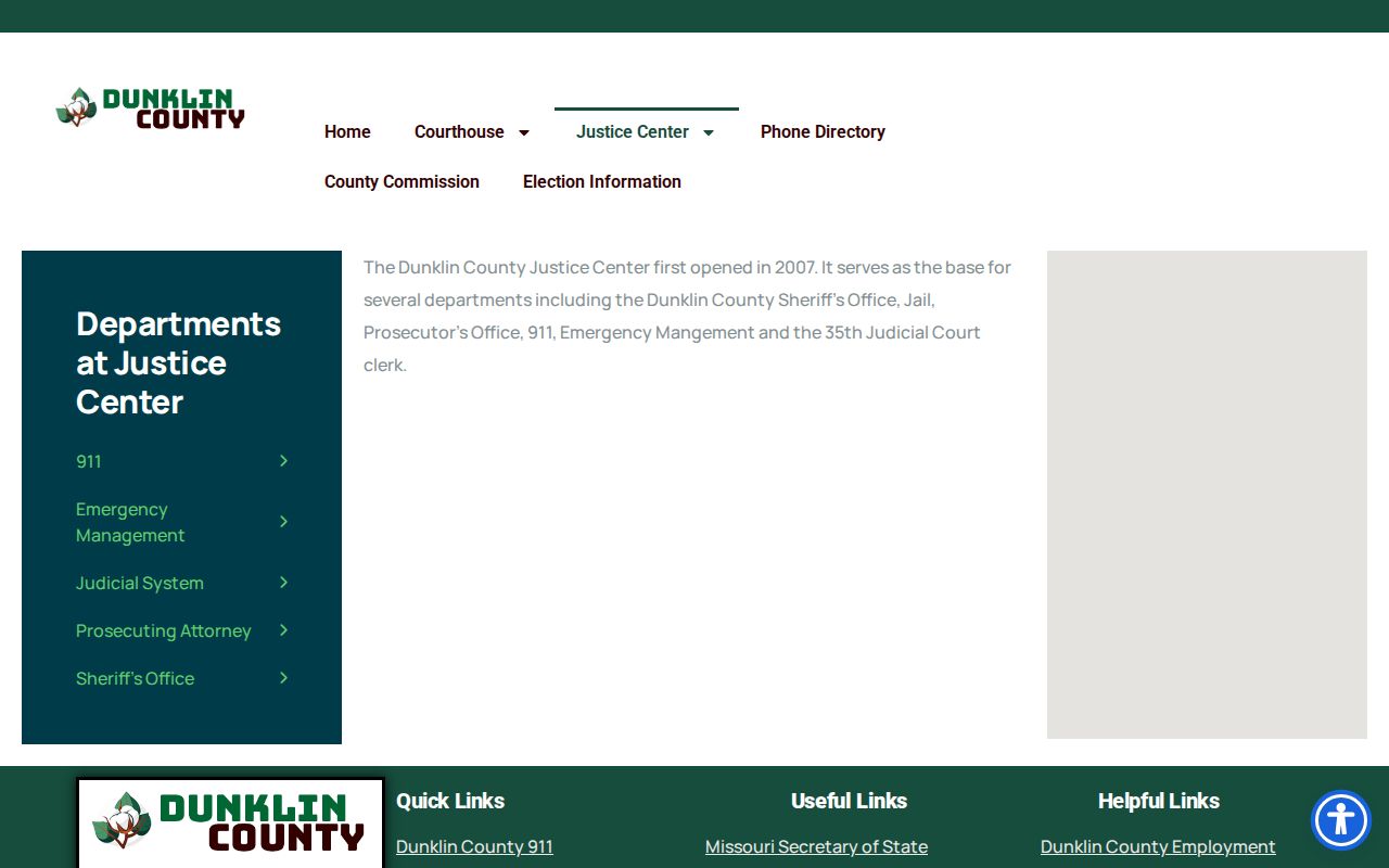 Dunklin County Justice Center official page