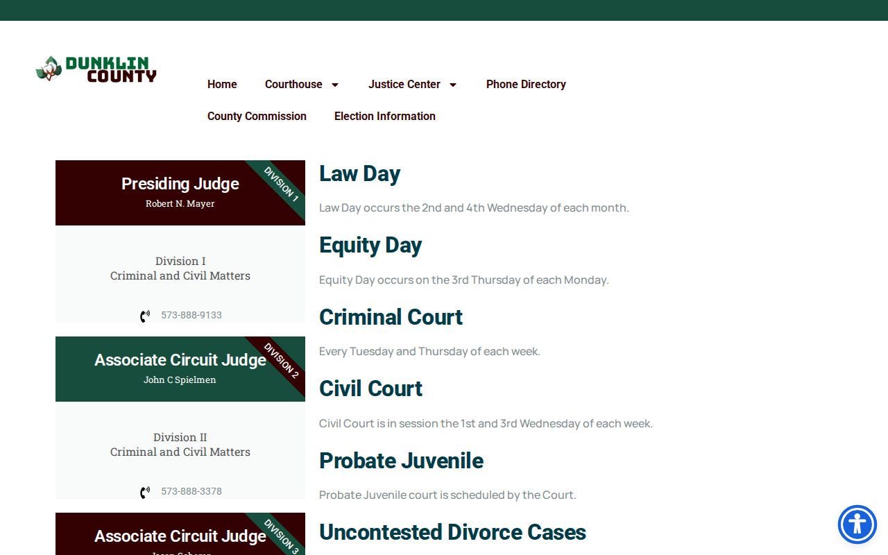 Dunklin County 35th Judicial Circuit information